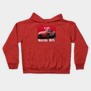 Mazda MX5 ND Red Kids Hoodie